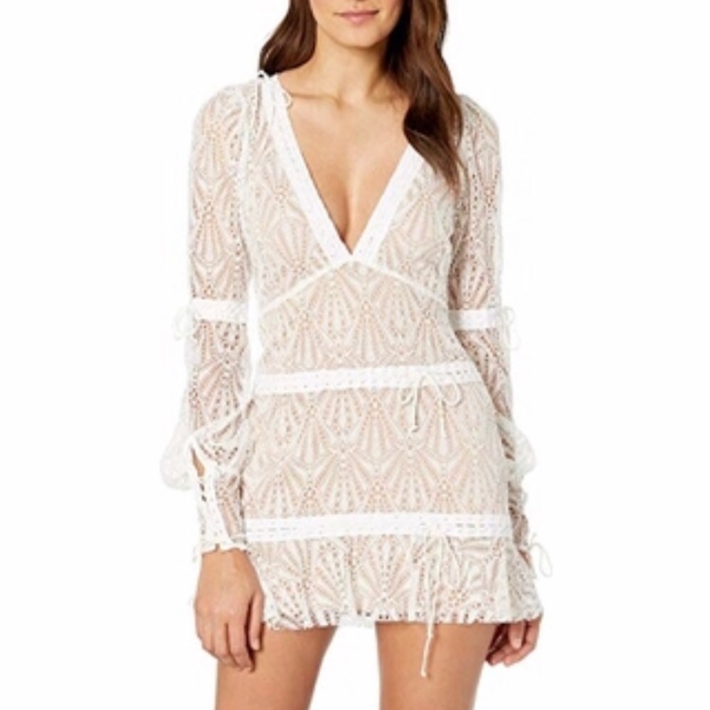 For Love and Lemons white lace dress